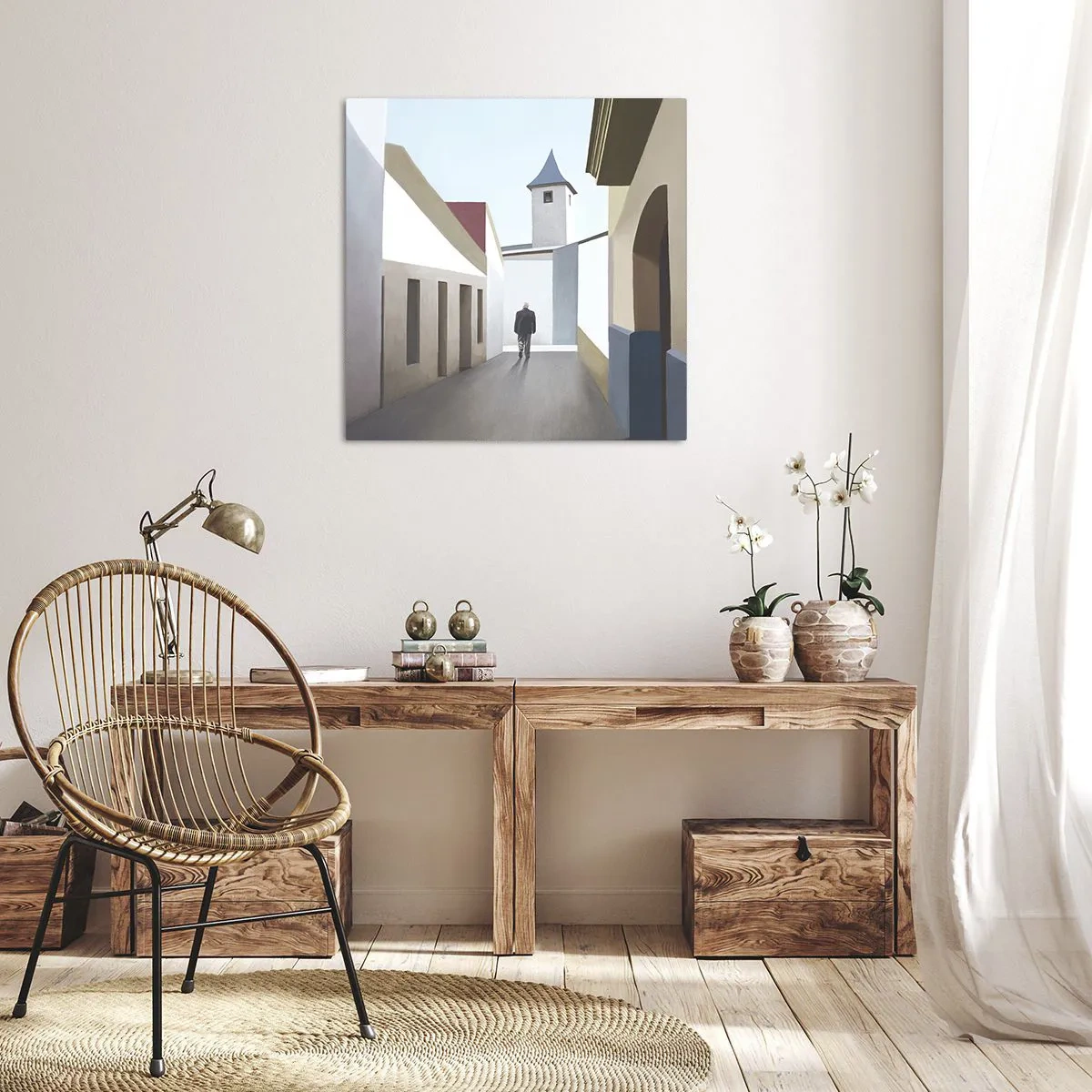 Quadro su tela - Stampe su Tela - Passeggiata assolata - 30x30 cm