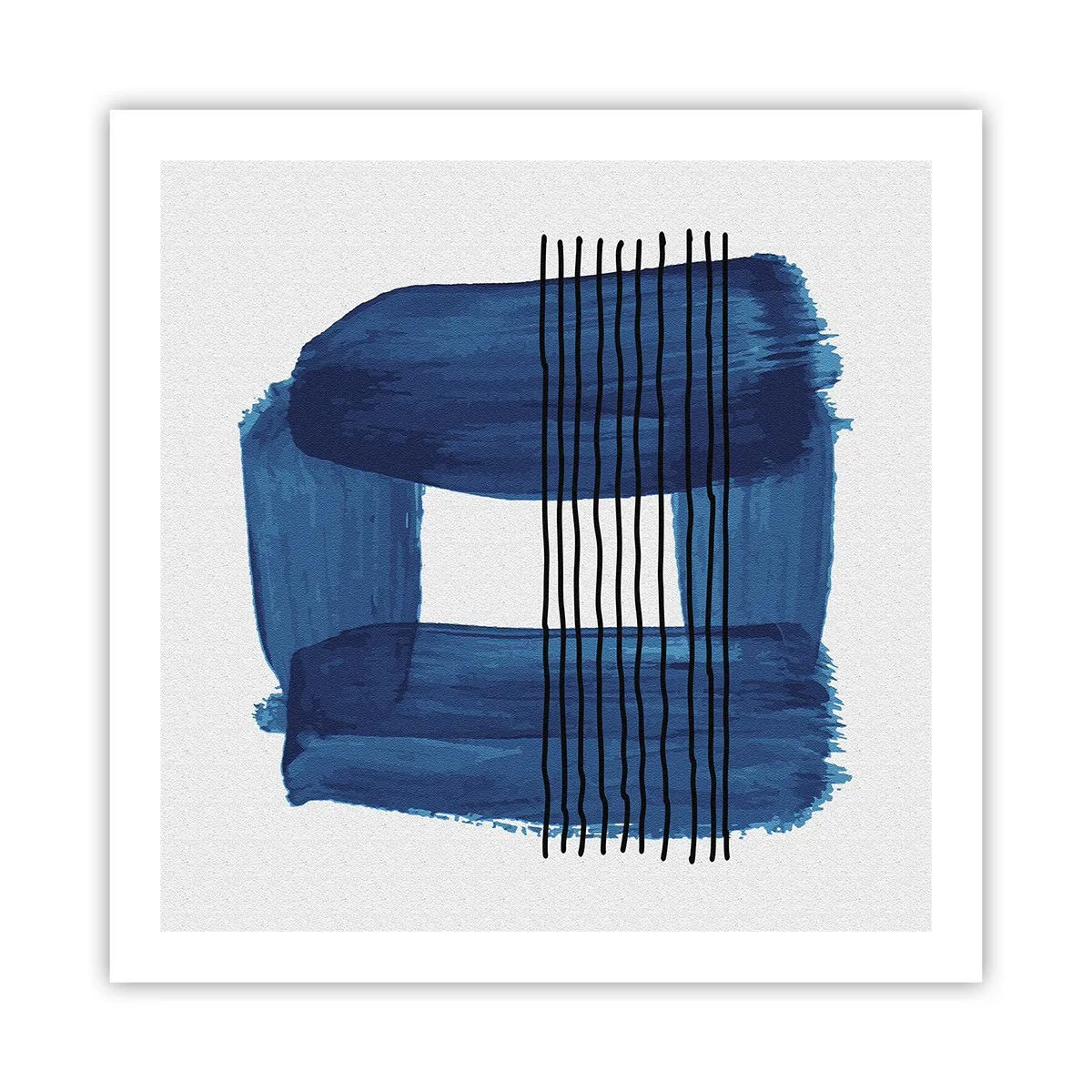 Poster - Composizione blu e nera - 60x60 cm