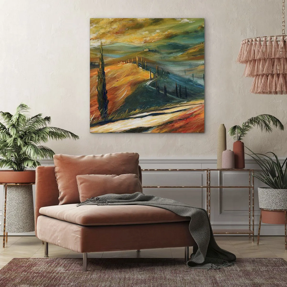 Quadro su tela - Stampe su Tela - Paesaggio toscano - 60x60 cm
