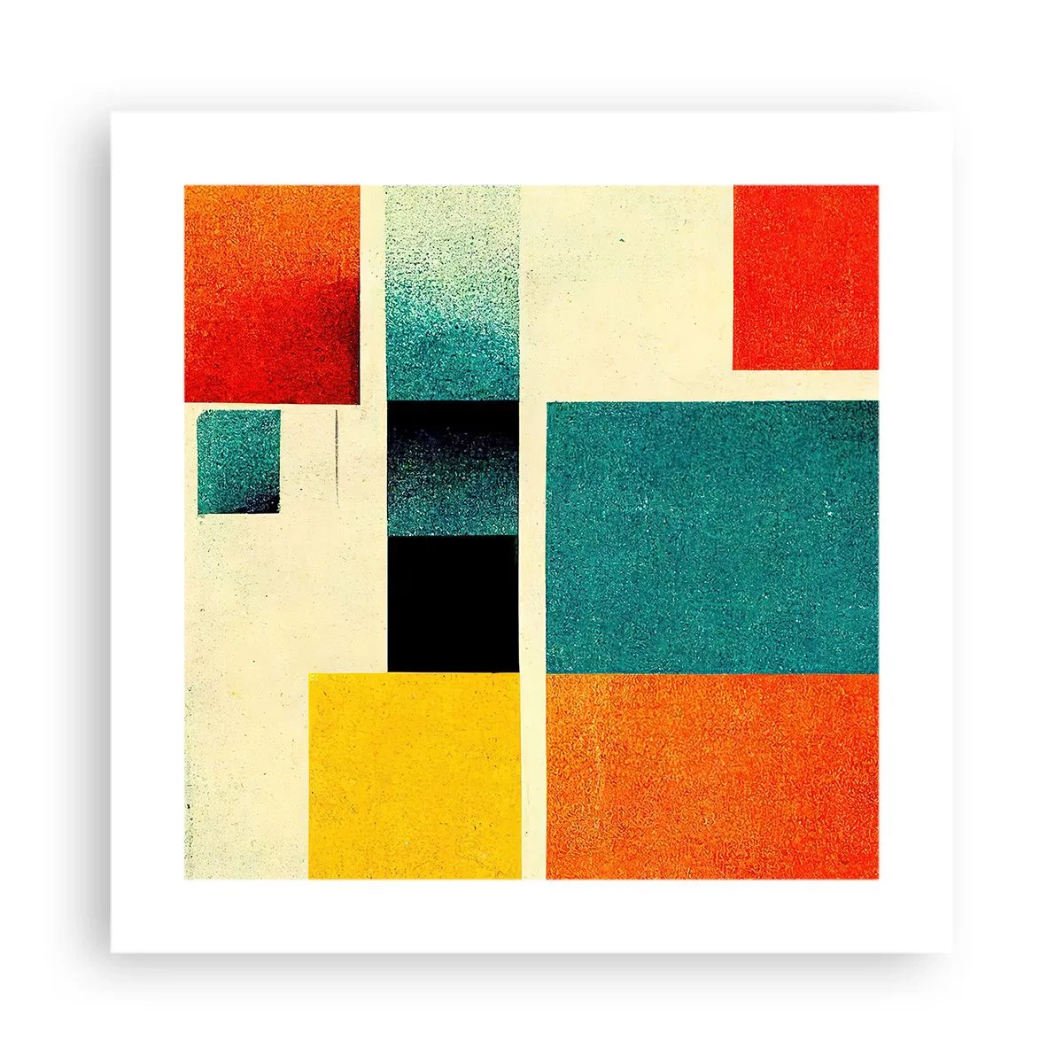 Poster - Astrazione geometrica: energia buona - 40x40 cm