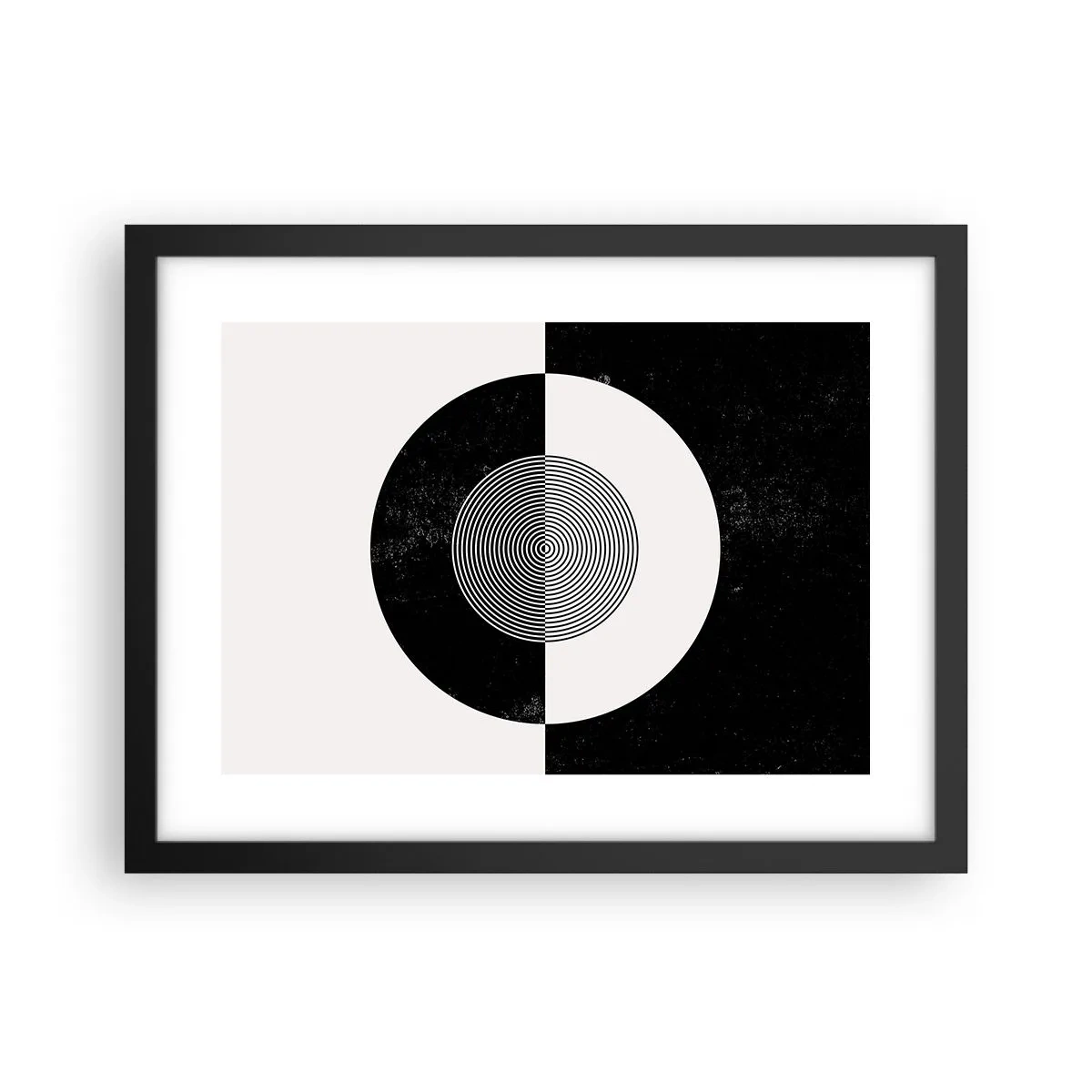Poster in cornice nera - Armonia in bianco e nero - 40x30 cm