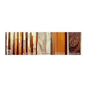 Campione di Fotomurale Premium Sand - L'inno dei legni boschivi - Pezzo, Astrazione, Cinghie - 100x30 cm