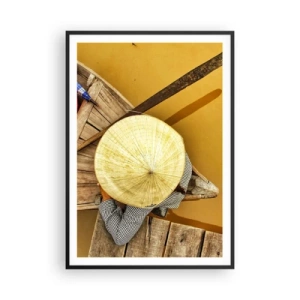 Poster in cornice nera - Vita sul Fiume Giallo - 70x100 cm
