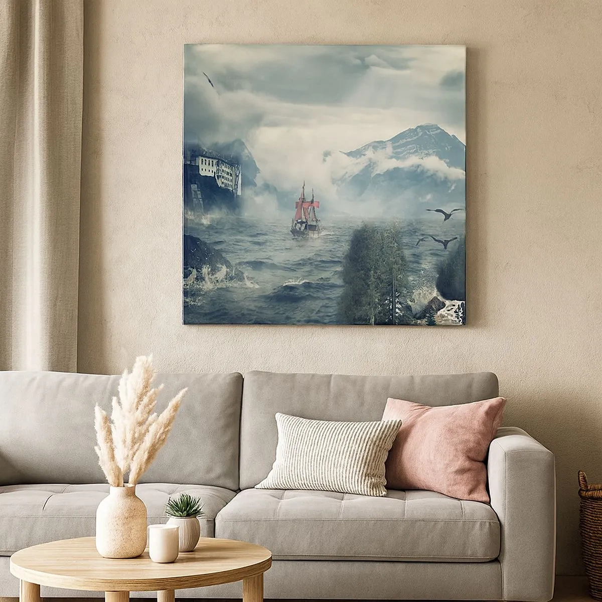 Quadro su tela - Stampe su Tela - Sulle acque magiche - 30x30 cm