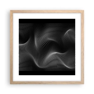 Poster in cornice rovere chiaro - La danza della luce nello spazio - 40x40 cm