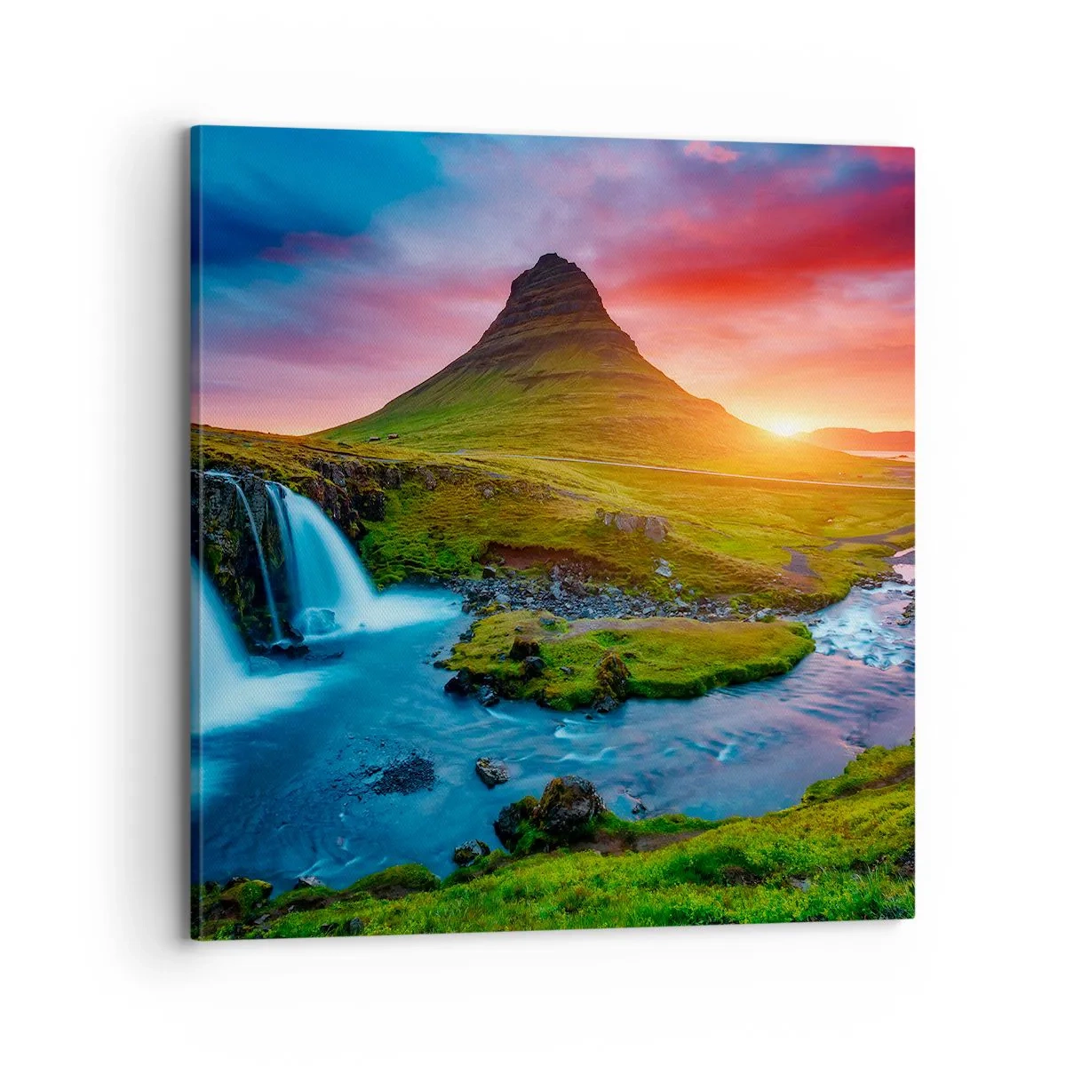Quadro su tela - Stampe su Tela - Islanda: acqua e fuoco - 70x70 cm
