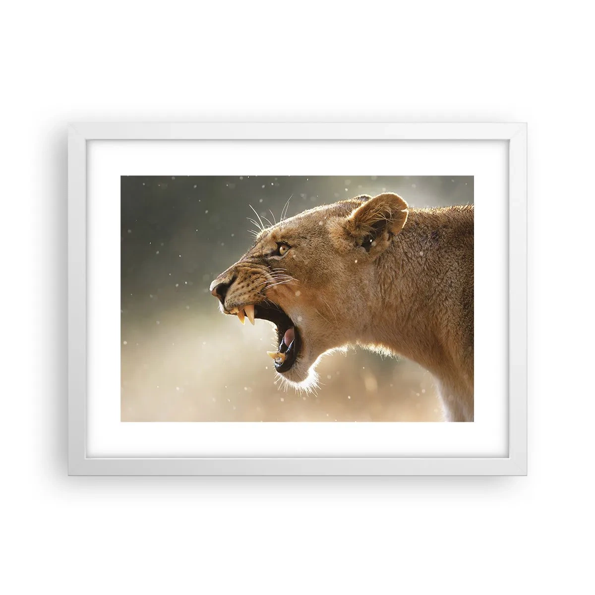 Poster in cornice bianca - Prova a non ascoltare - 40x30 cm