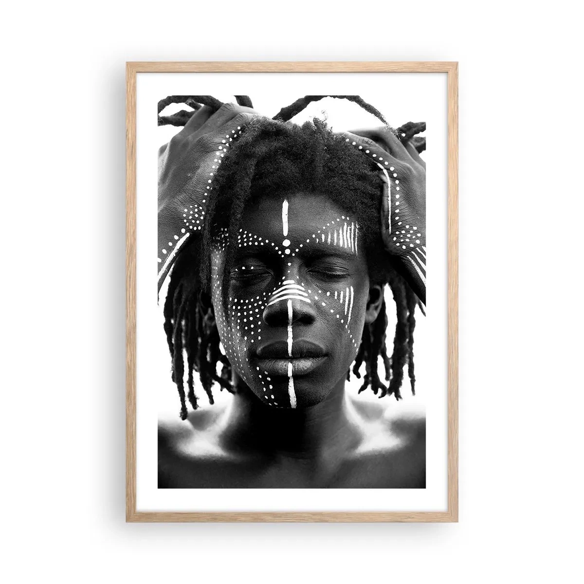 Poster in cornice rovere chiaro - Dove sei? - 50x70 cm