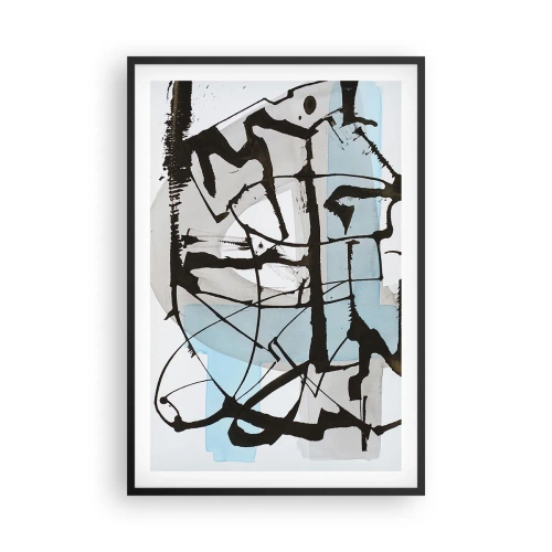 Poster in cornice nera - Blu nonostante tutto - 61x91 cm