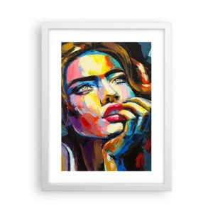 Poster in cornice bianca - I sogni come uccelli planano nel cielo - 30x40 cm