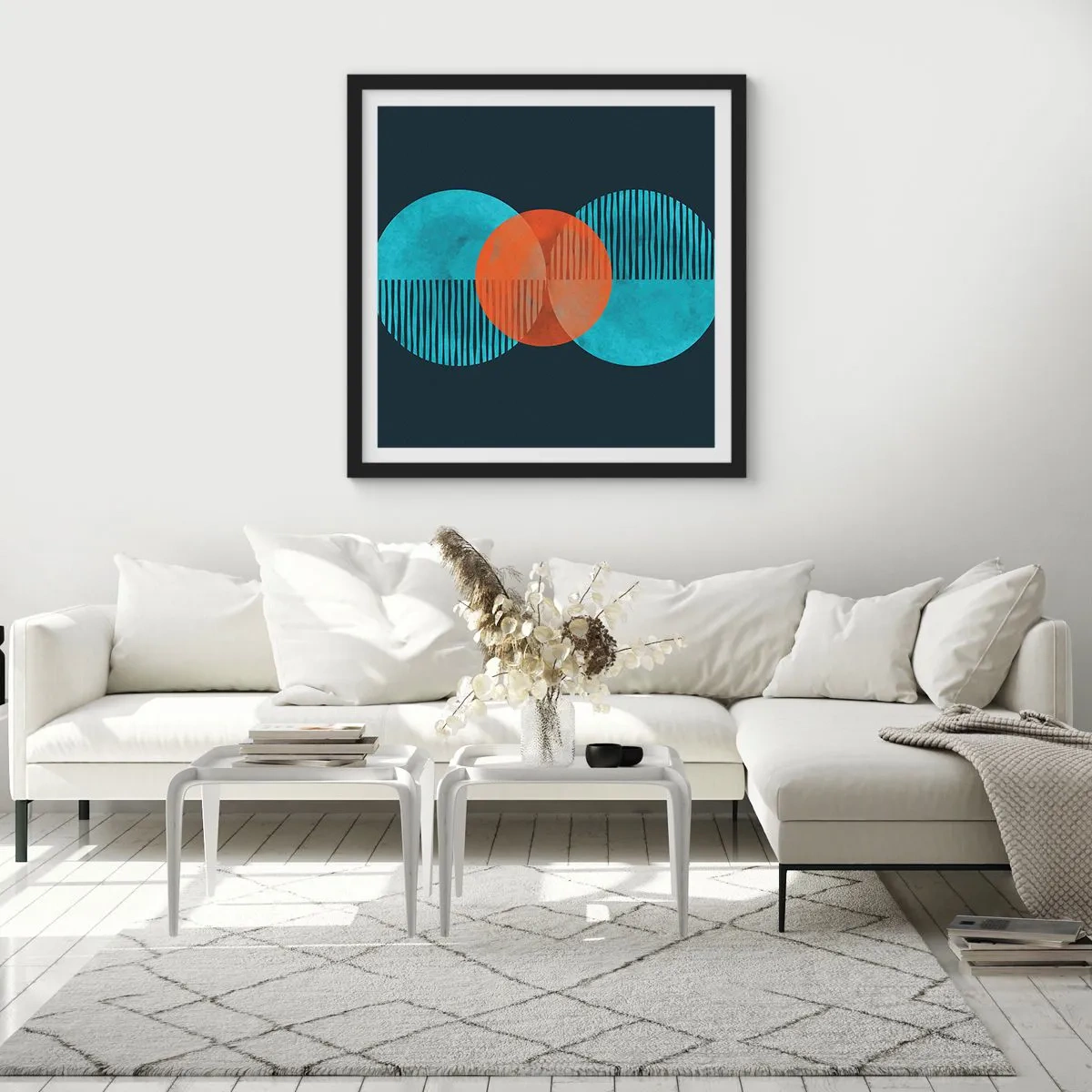 Poster in cornice nera - Composizione simmetrica - 40x40 cm