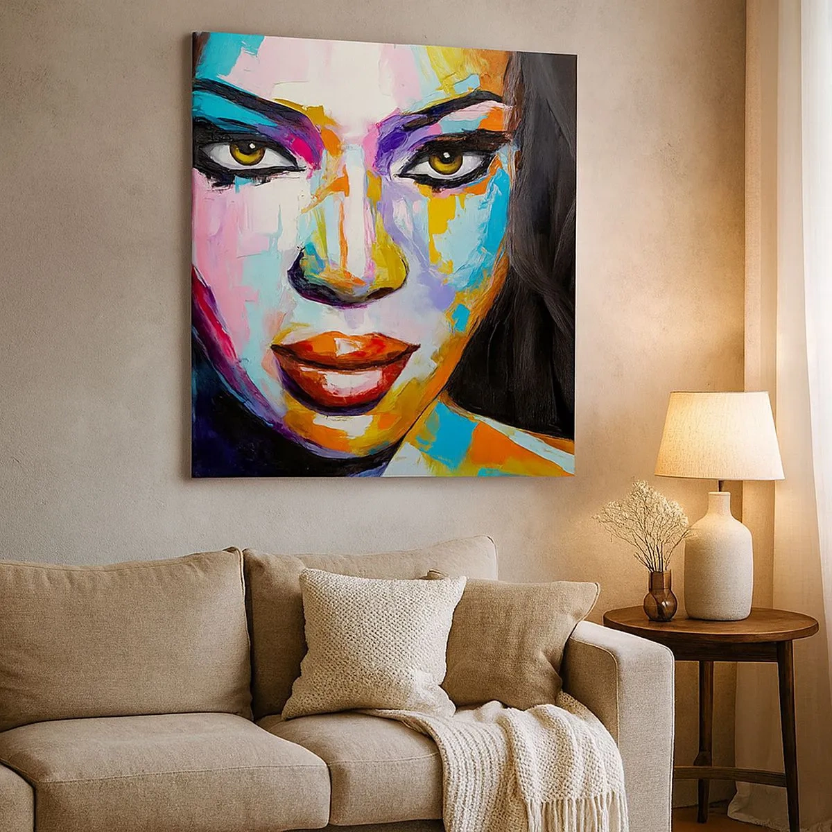 Quadro su tela - Stampe su Tela - Non si può staccare lo sguardo - 30x30 cm