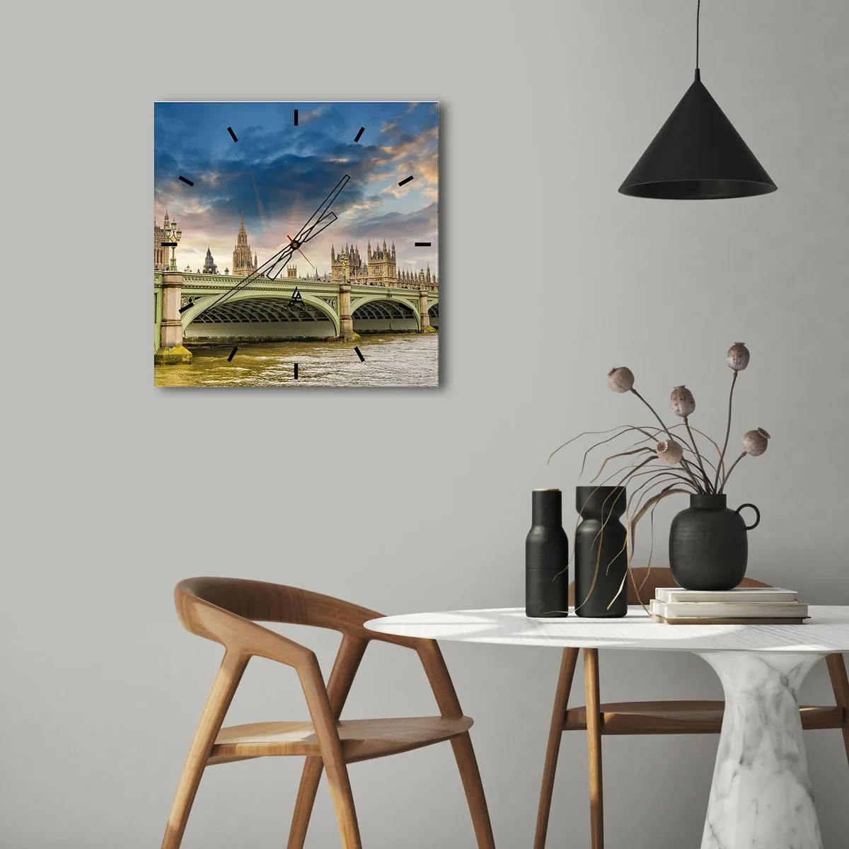 Orologio da parete - Orologio in Vetro - Nell'Impero il tempo si è fermato - 30x30 cm