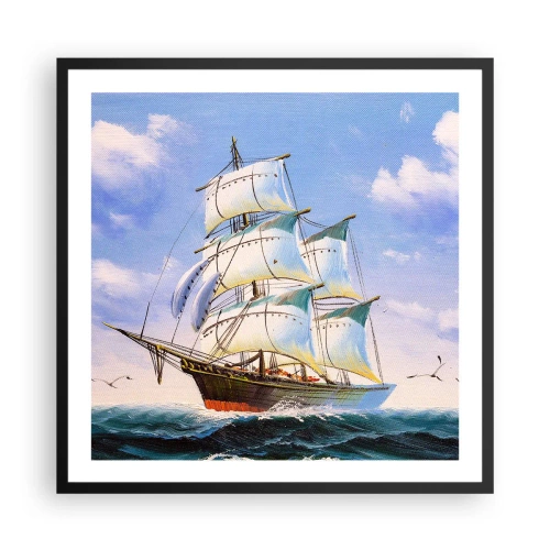 Poster in cornice nera - Con orgoglio nel vento - 60x60 cm
