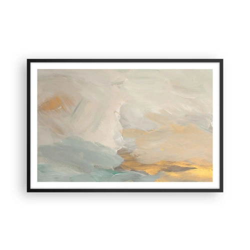 Poster in cornice nera - Astrazione: il paese della mitezza - 91x61 cm