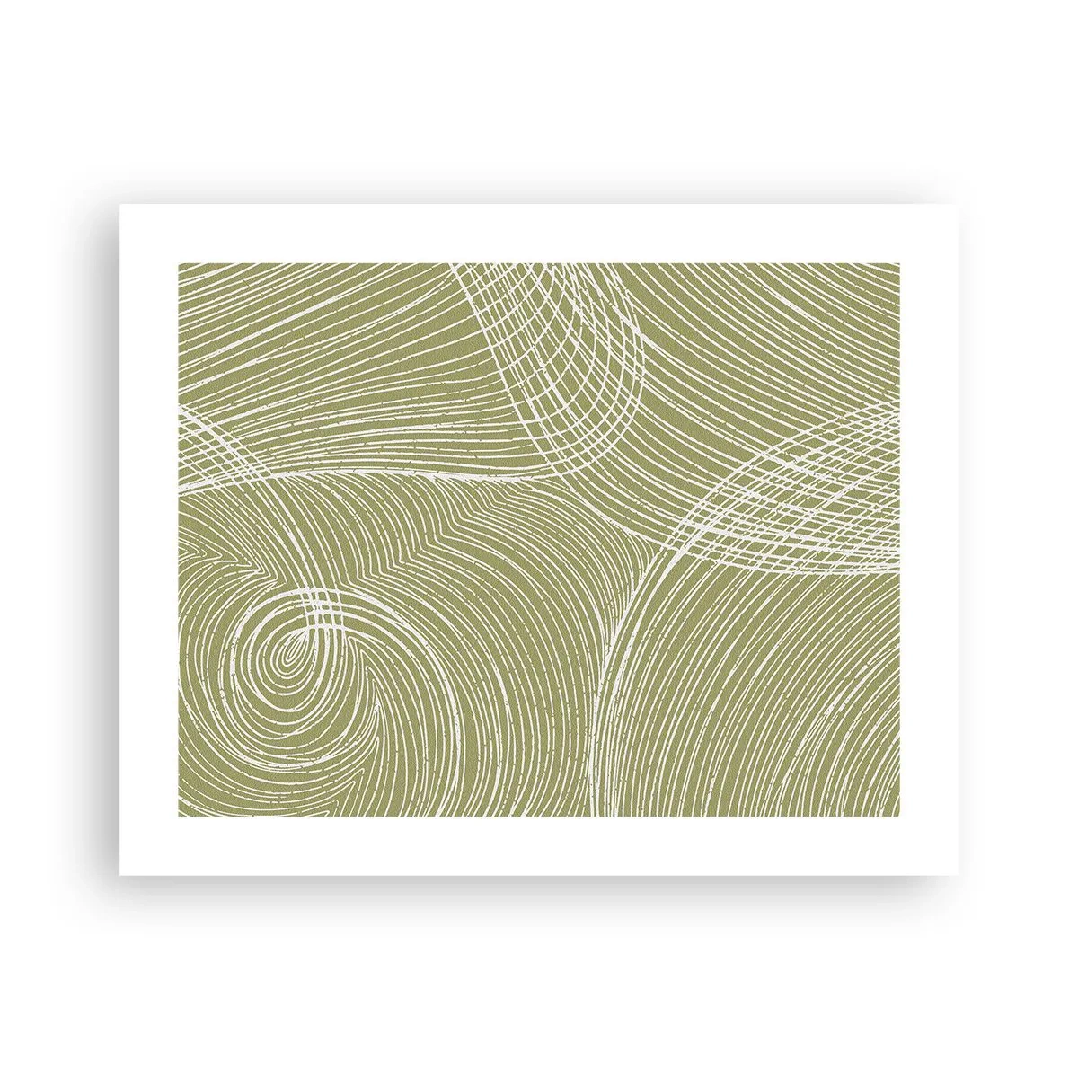 Poster - Astrazione intricata in bianco - 50x40 cm