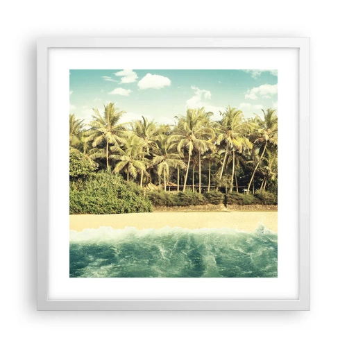 Poster in cornice bianca - Forse qui? - 40x40 cm