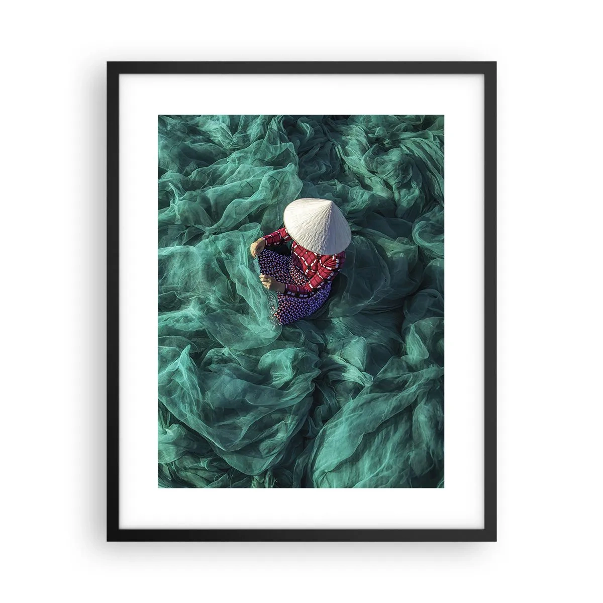 Poster in cornice nera - Nel mare di reti - 40x50 cm