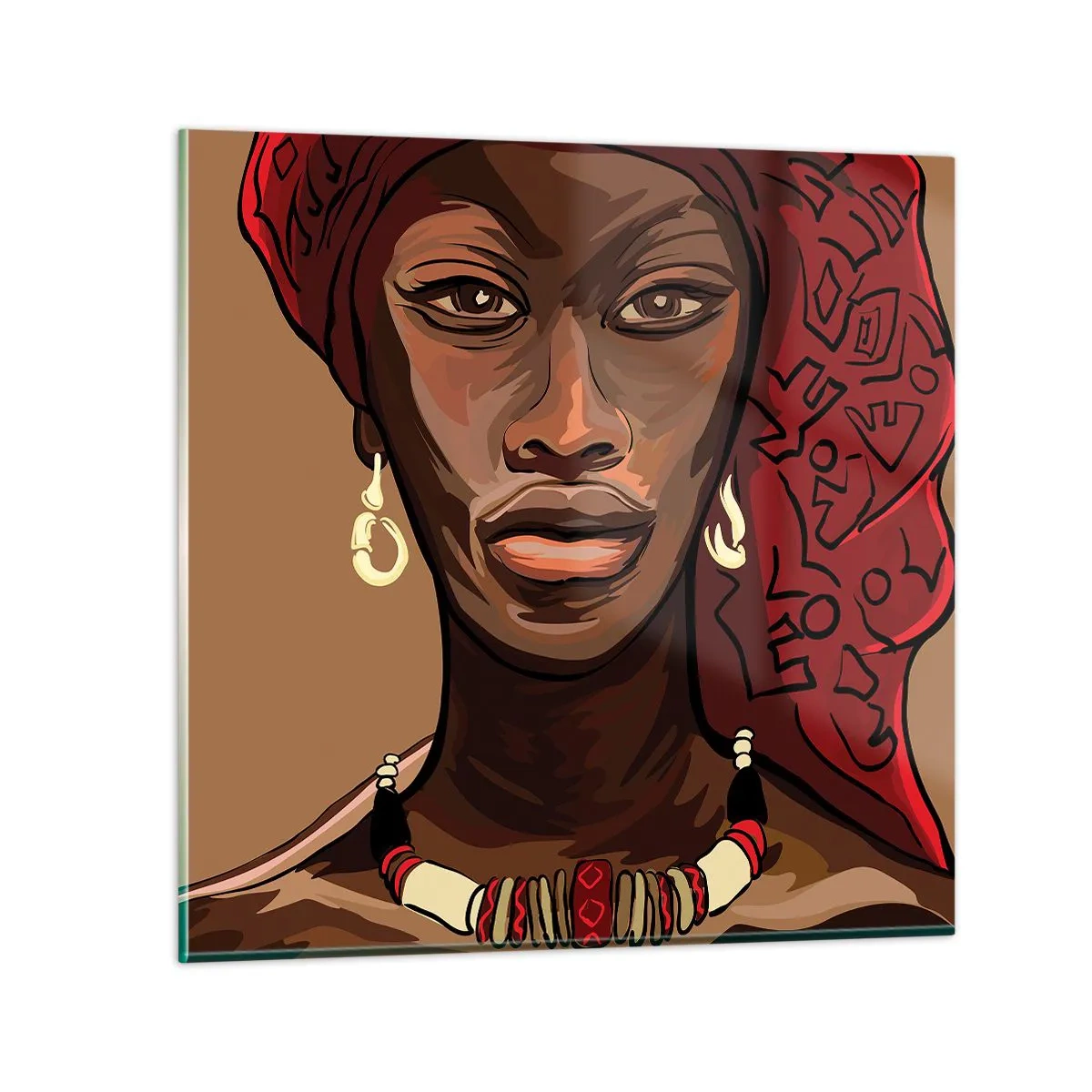 Quadro su vetro - Venere di ebano - 50x50 cm