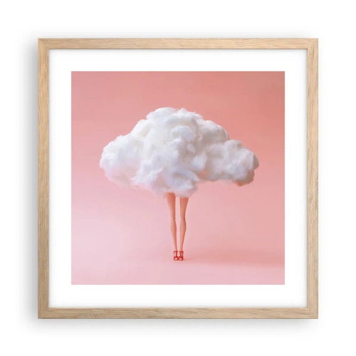 Poster in cornice rovere chiaro - Dolce promessa - 40x40 cm