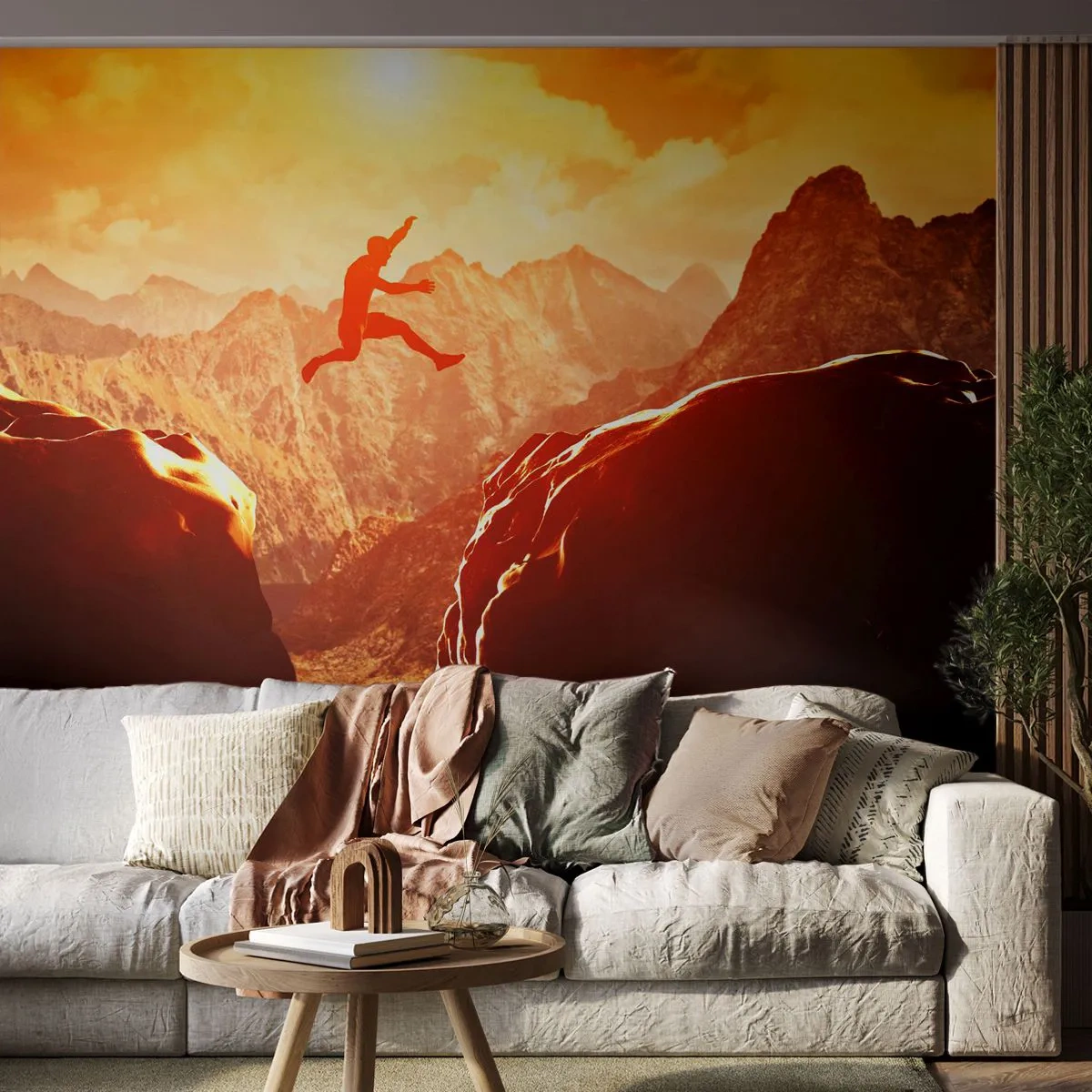 Fotomurali Premium Sand - Superare i confini - Sport, Arrampicata, Paesaggio - 250x175 cm