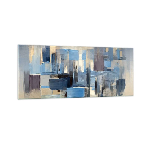 Quadro su vetro - Struttura blu - 100x40 cm