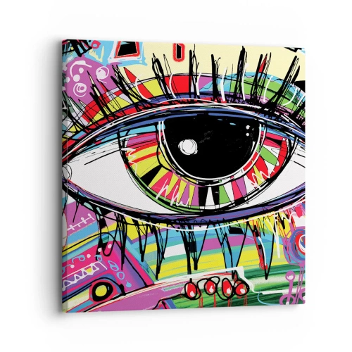 Quadro su tela - Stampe su Tela - Occhio colorato - anima colorata - 30x30 cm