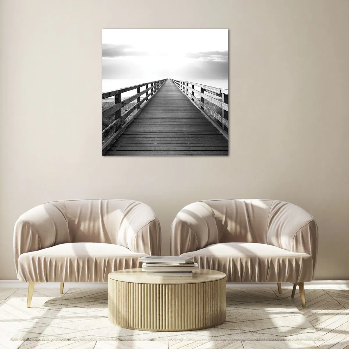 Quadro su vetro - Sempre più lontano - 70x70 cm