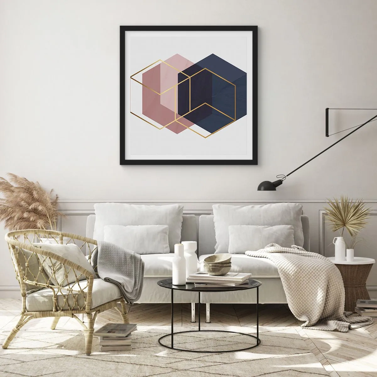 Poster in cornice nera - La forza della semplicità - 50x50 cm