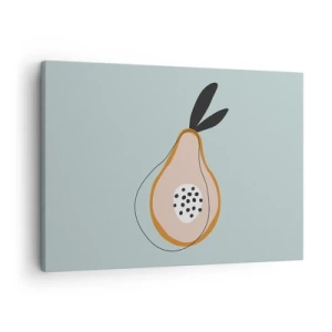 Quadro su tela - Stampe su Tela - Pera astratta su sfondo chiaro - 70x50cm - Penetrare la natura delle cose - Decorazione murale moderna per soggiorno e camera da letto ARTTOR