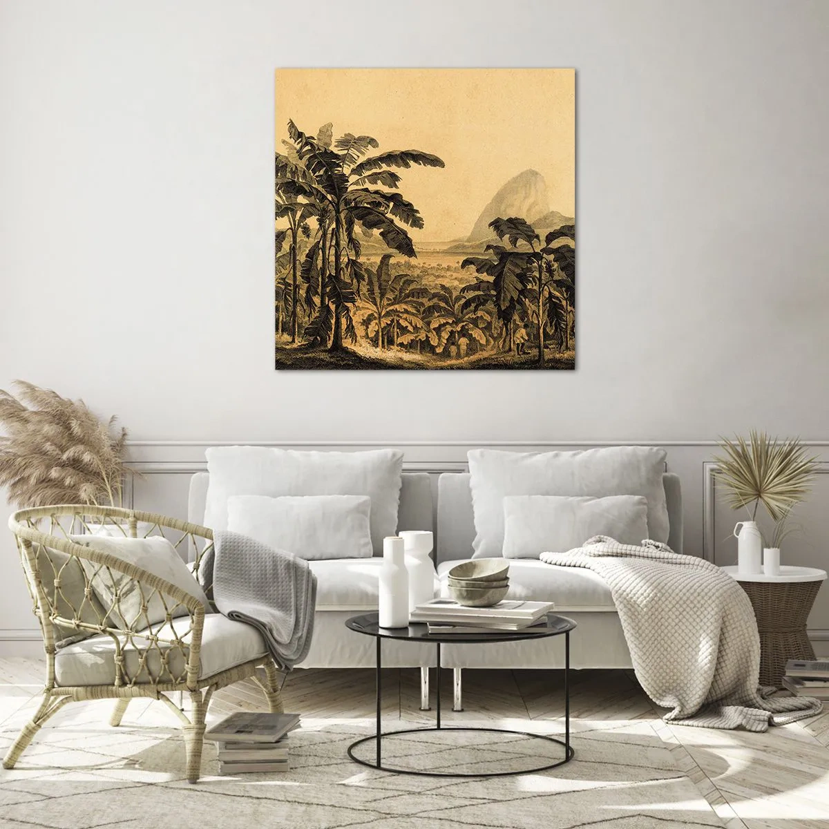 Quadro su vetro - Nel clima coloniale - 60x60 cm