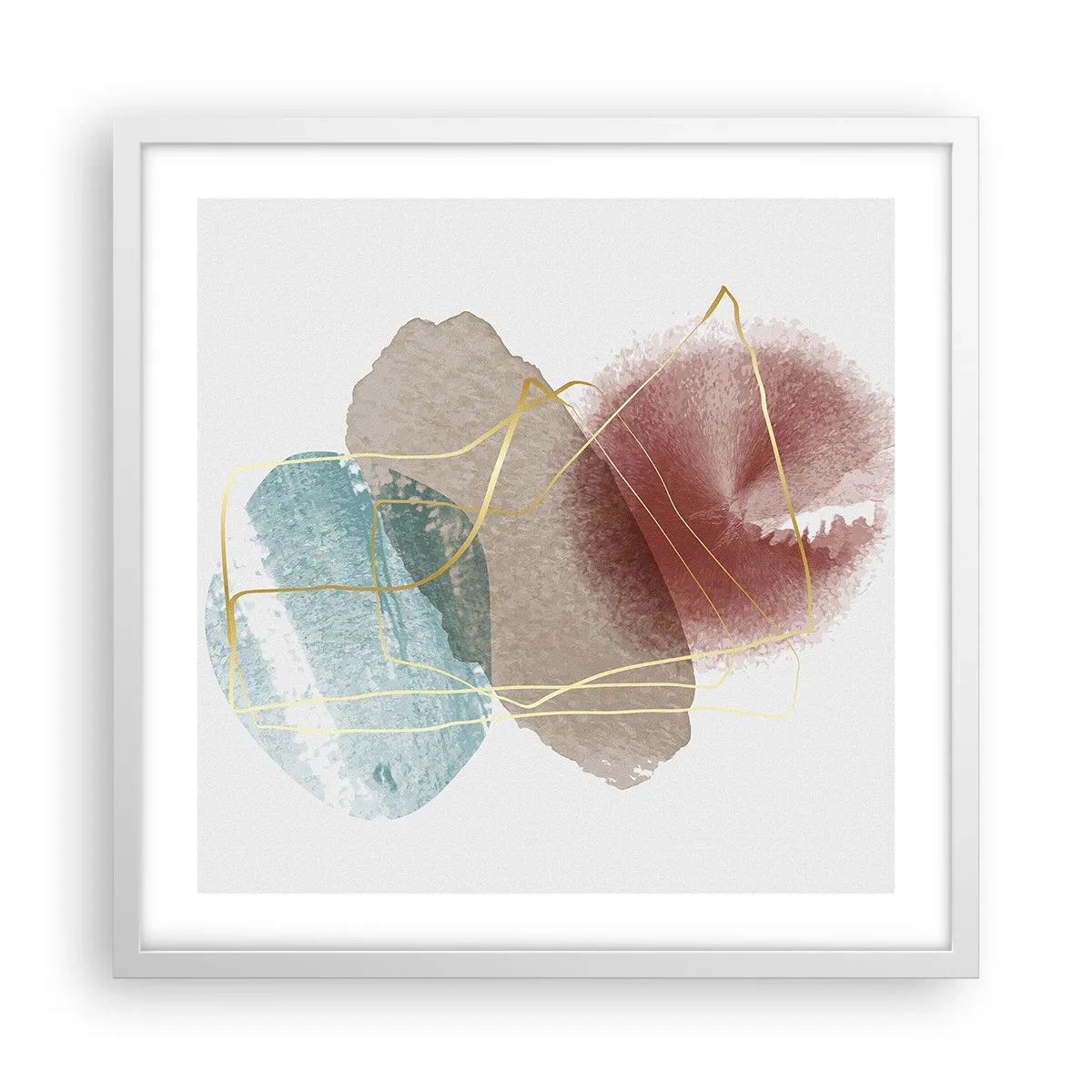 Poster in cornice bianca - Coralli dello spazio - 50x50 cm