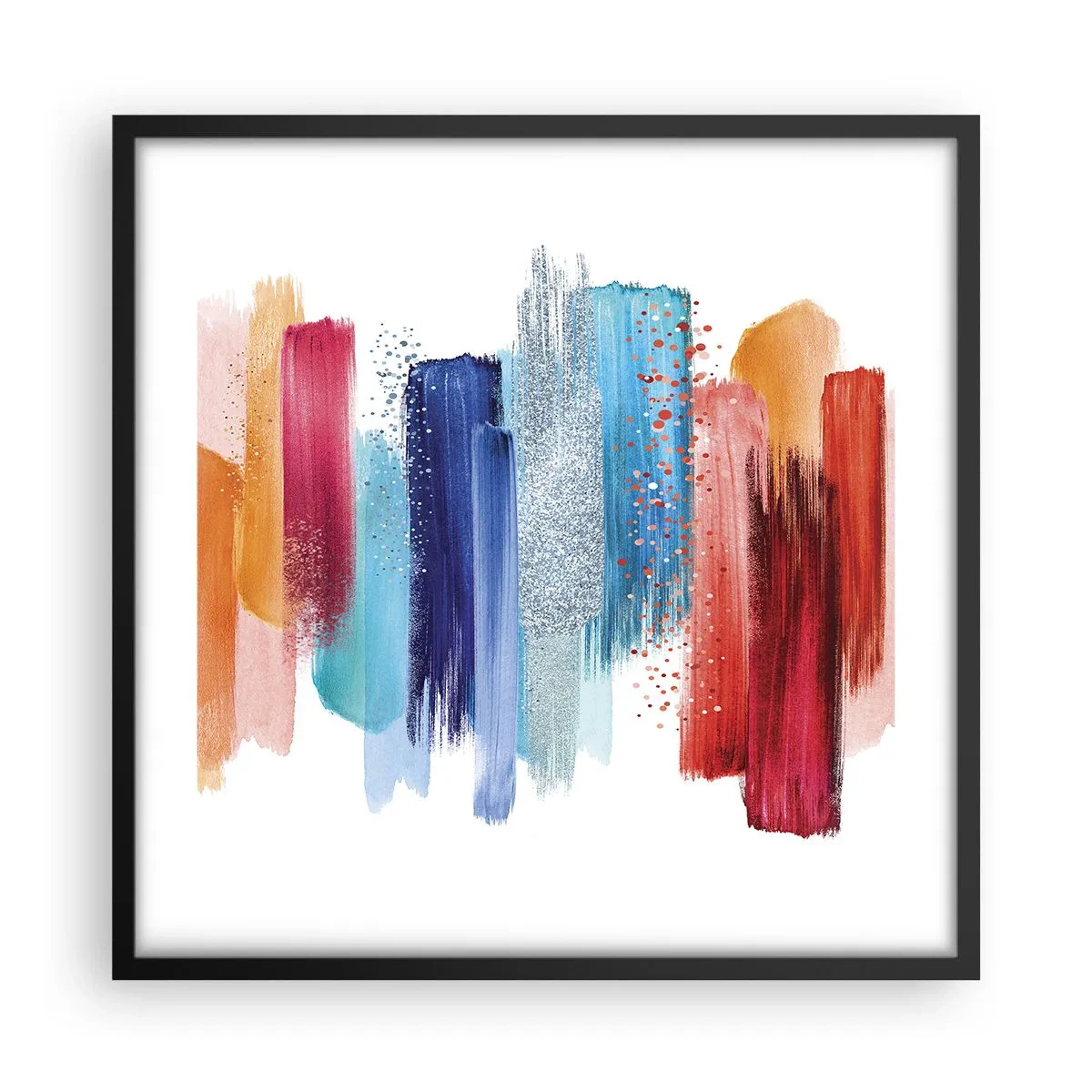 Poster in cornice nera - In alto e in basso - 50x50 cm