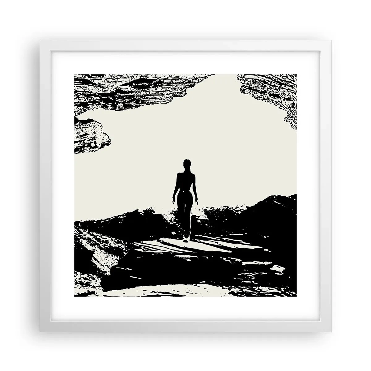 Poster in cornice bianca - Un nuovo sguardo - 40x40 cm