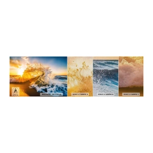 Campione di Fotomurale Premium Canvas - Gioco sulla sabbia - Onda, Mare, Acqua - 100x30 cm
