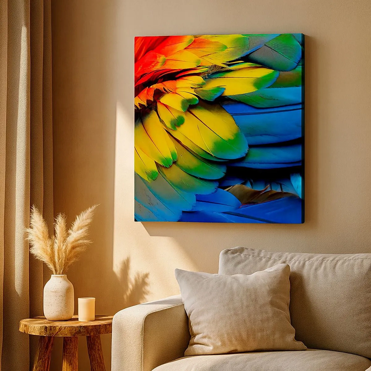 Quadro su tela - Stampe su Tela - L'uccello del paradiso - 30x30 cm