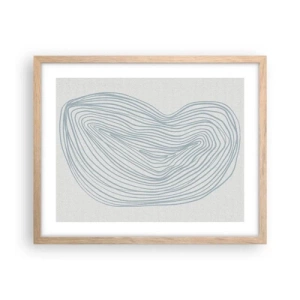 Poster in cornice rovere chiaro - Il sorriso di una goccia - 50x40 cm