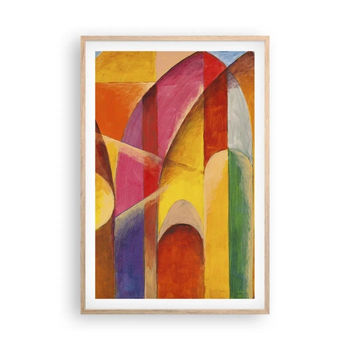 Poster in cornice rovere chiaro - La cattedrale del sole - 61x91 cm