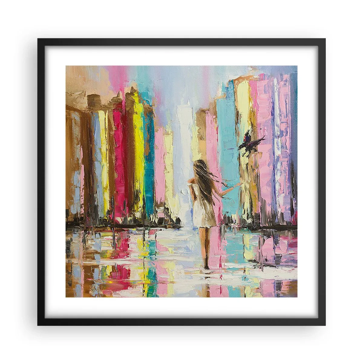 Poster in cornice nera - Seguimi - 50x50 cm