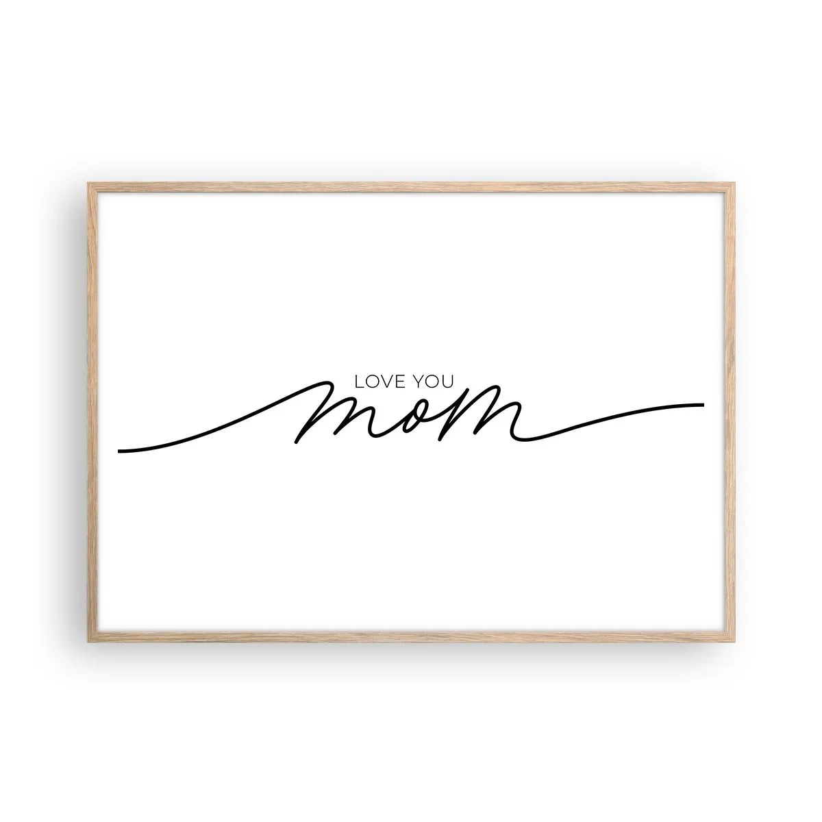 Poster in cornice rovere chiaro - Grande commozione - 100x70 cm