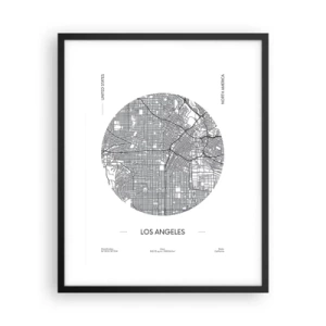 Poster in cornice nera - Anatomia di Los Angeles - 40x50 cm