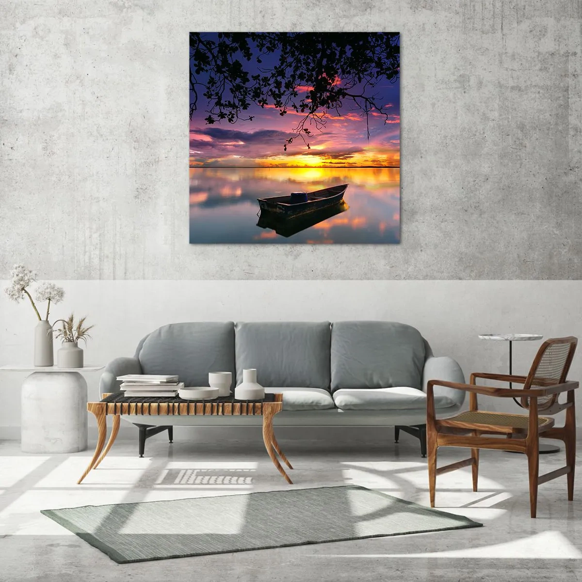 Quadro su vetro - Ti sembra di essere sospeso nel cielo... - 30x30 cm