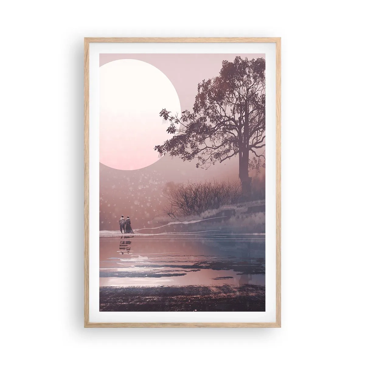 Poster in cornice rovere chiaro - Meraviglie della notte - 61x91 cm