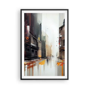 Poster in cornice nera - Un giorno di pioggia - 61x91 cm
