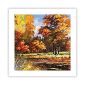 Poster - Paesaggio in oro e marrone - 40x40 cm