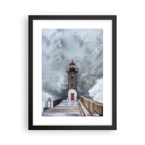 Poster in cornice nera - Fragore delle acque, rumore di tempesta - 30x40 cm