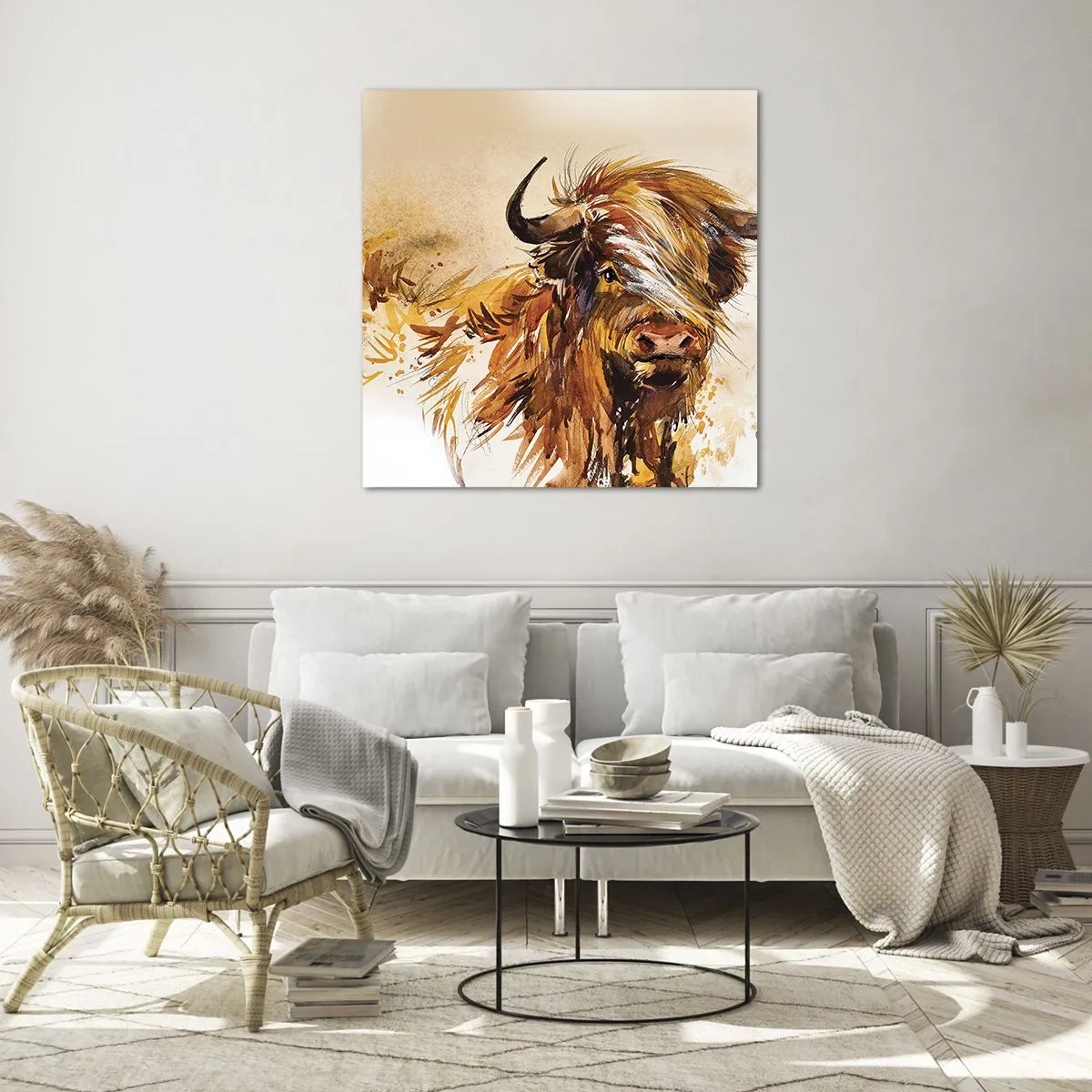 Quadro su vetro - L'orgoglio del cacciatore - 40x40 cm