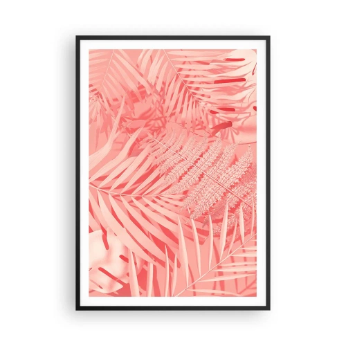 Poster in cornice nera - Concetto rosa - 70x100 cm