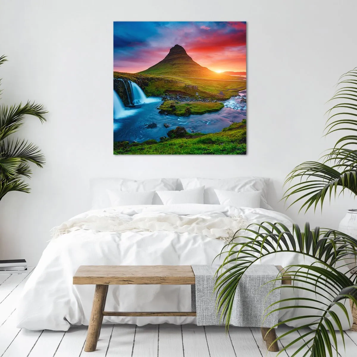 Quadro su tela - Stampe su Tela - Islanda: acqua e fuoco - 60x60 cm