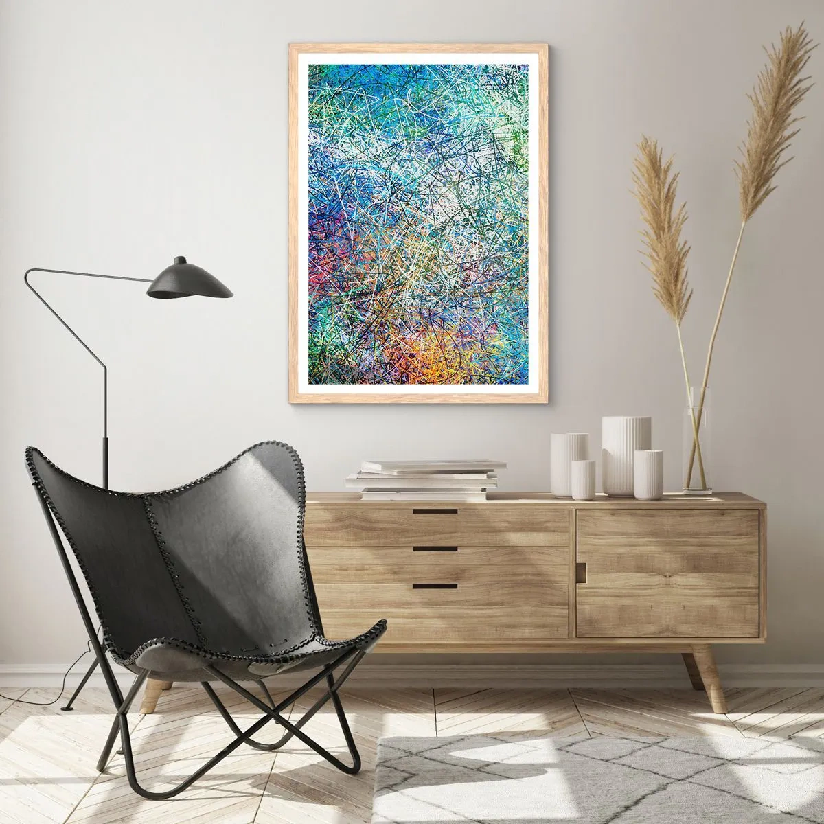 Poster in cornice rovere chiaro - Non è cosi semplice - 70x100 cm